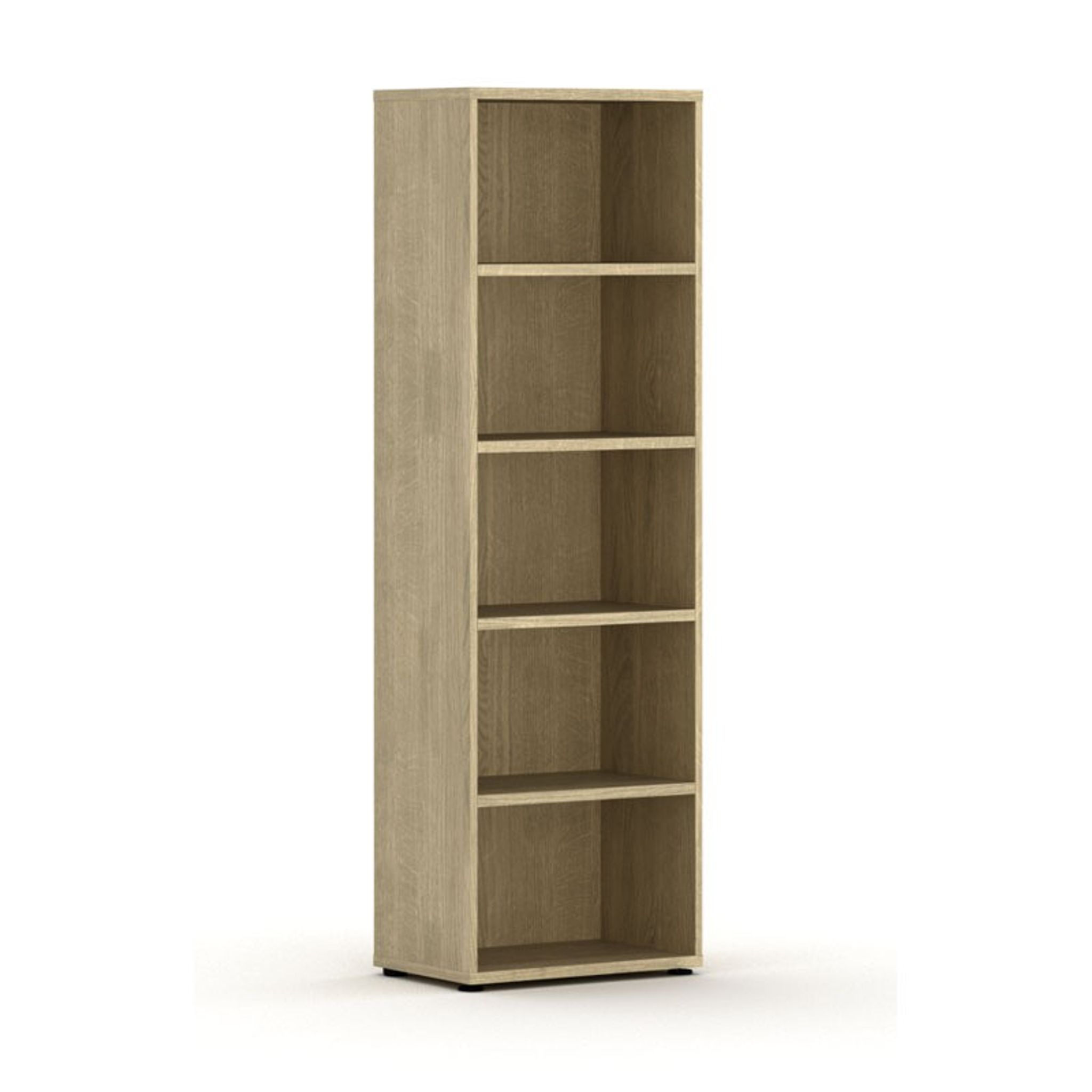 Biblioteka INTEGRO, niska, 1920 x 600 x 400 mm, 4 półki, dąb naturalny