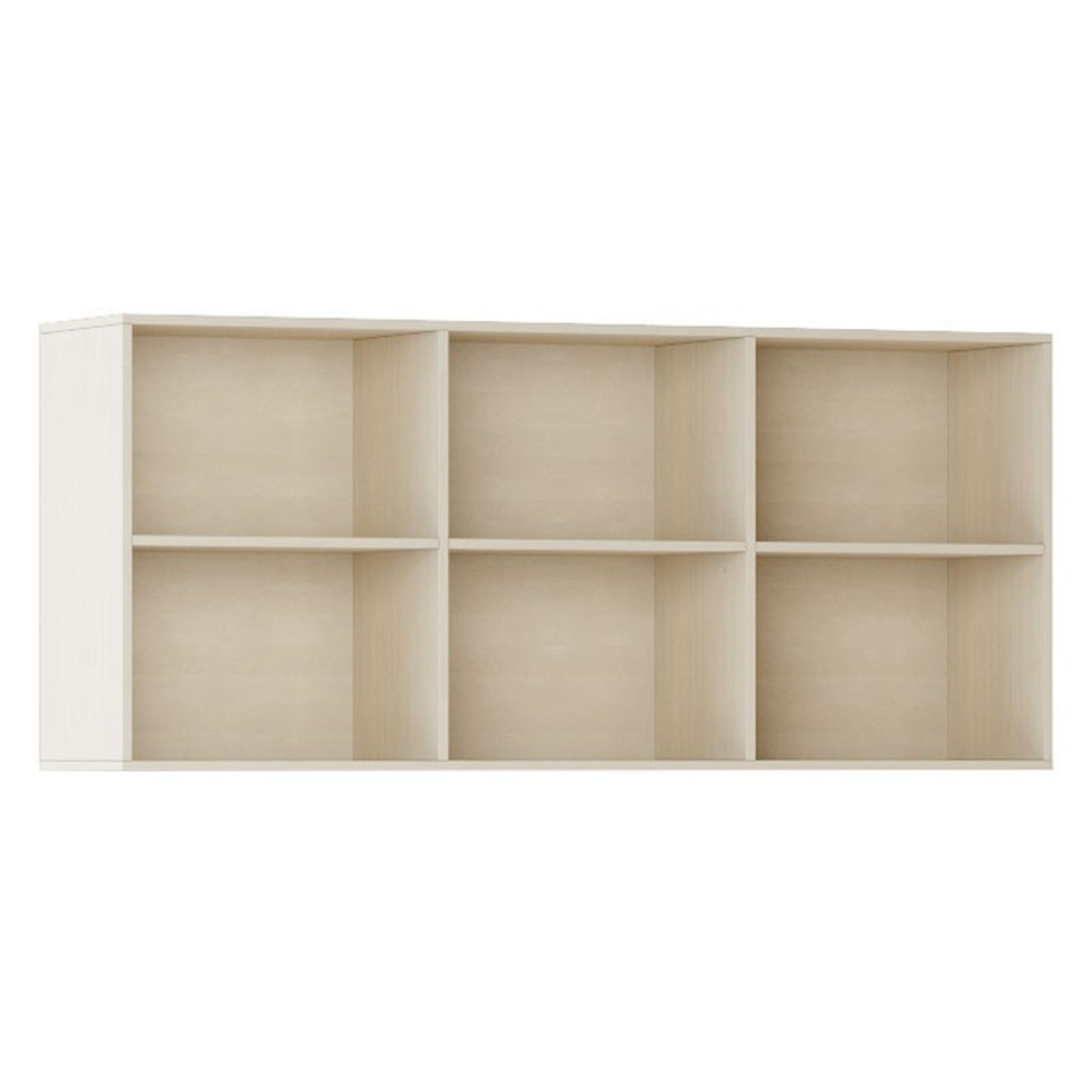 Biblioteka INTEGRO z półkami, wyższa, 835 x 1750 x 400 mm, 6 półek, brzoza