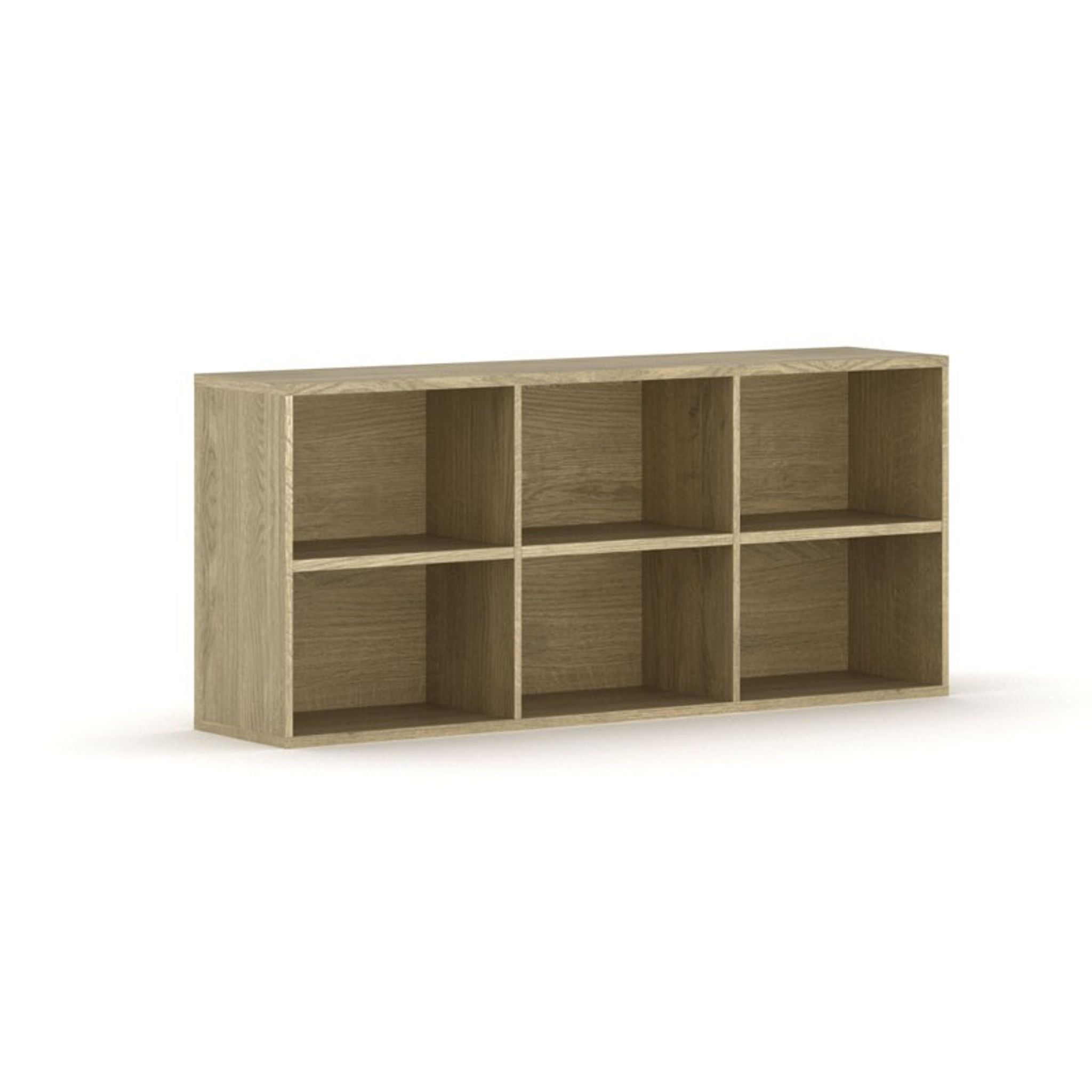 Biblioteka INTEGRO z półkami, wyższa, 835 x 1750 x 400 mm, 6 półek, dąb naturalny