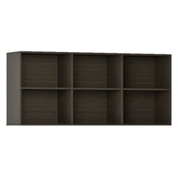 Biblioteka INTEGRO z półkami, wyższa, 835 x 1750 x 400 mm, 6 półek, wenge