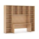 Biblioteka INTEGRO z wbudowanym biurkiem, 2950 x 700/400 x 2300 mm, buk