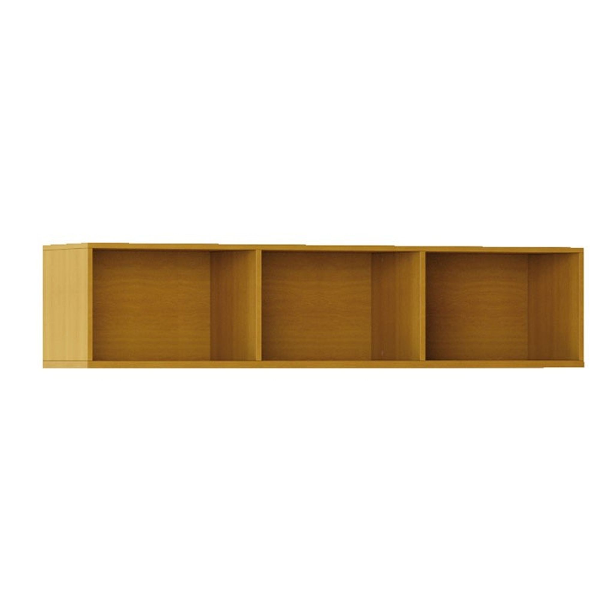 Biblioteka ścienna INTEGRO, 465 x 1750 x 400 mm, 3 półki, czereśnia