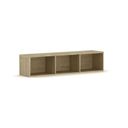 Biblioteka ścienna INTEGRO, 465 x 1750 x 400 mm, 3 półki, dąb naturalny