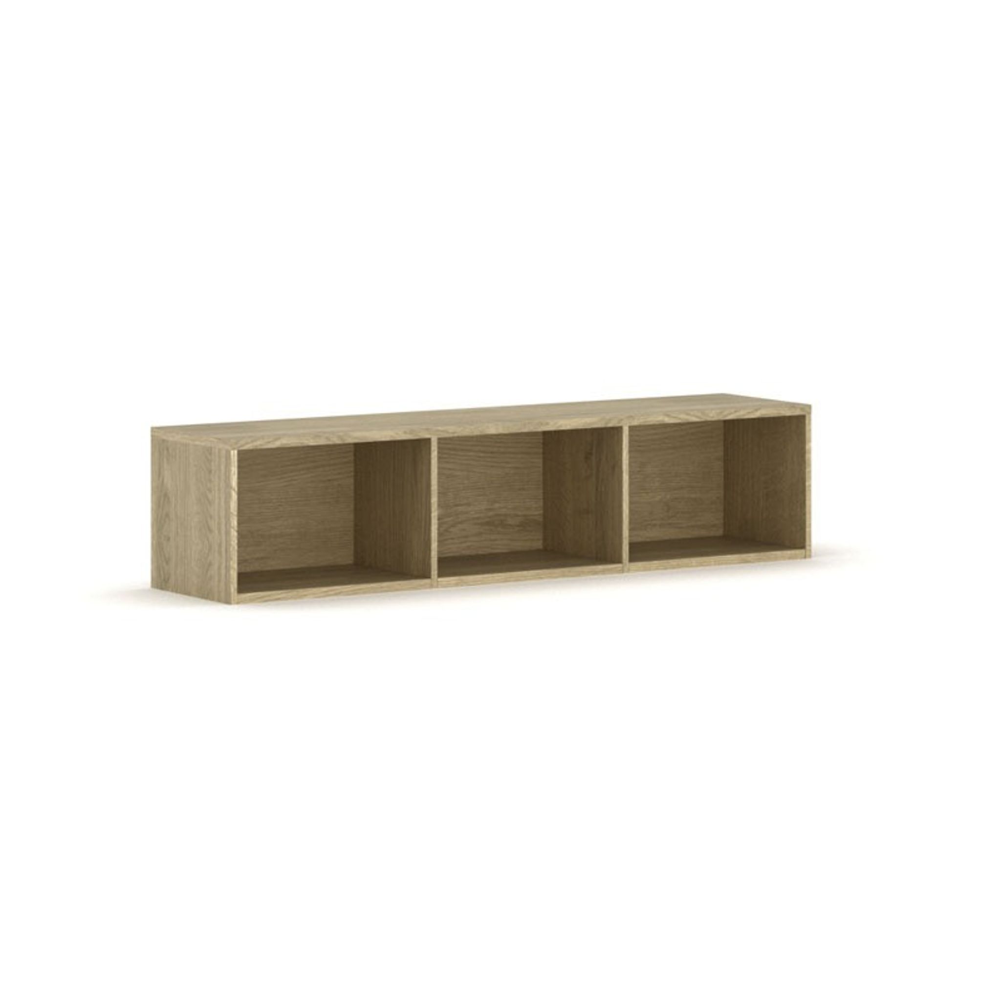 Biblioteka ścienna INTEGRO, 465 x 1750 x 400 mm, 3 półki, dąb naturalny