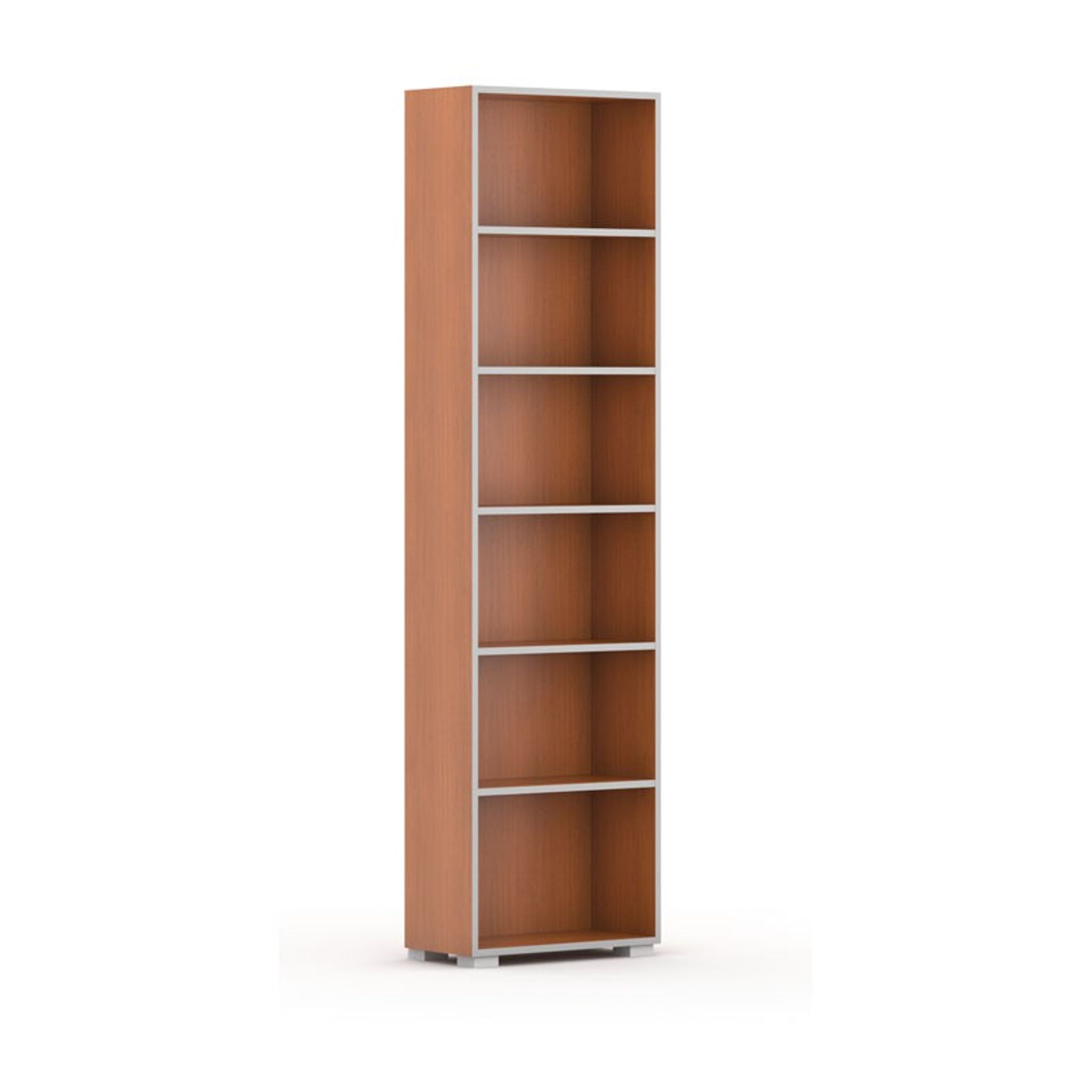 Biblioteka SILVER LINE, 1 kolumna, 2230 x 600 x 400 mm, czereśnia