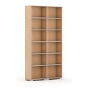 Biblioteka SILVER LINE, 2 kolumny, 2230 x 1200 x 400 mm, buk