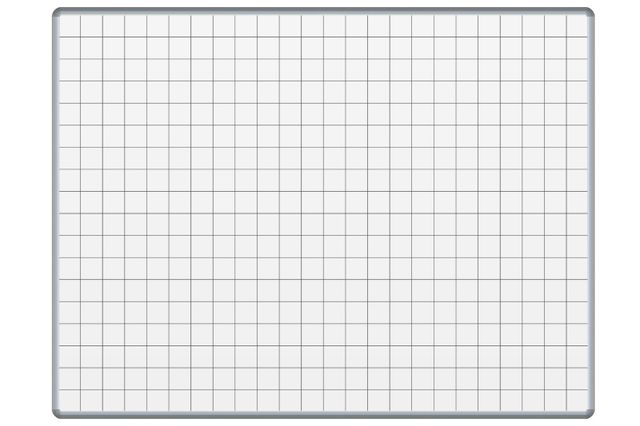 Biela keramická popisovacia tabuľa s potlačou ekoTAB, 1200 x 1000 mm, štvorce / raster