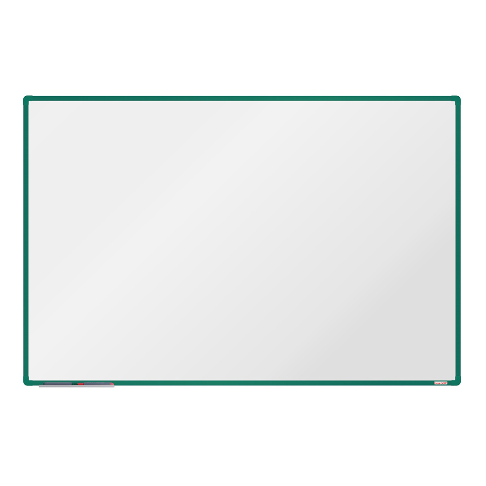 Fotografia produktu: Biela magnetická popisovacia tabuľa boardOK, 1800 x 1200 mm, zelený rám