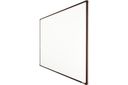 Biela magnetická popisovacia tabuľa s keramickým povrchom boardOK, 1500 x 1200 mm, hnedý rám