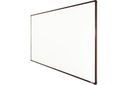 Biela magnetická popisovacia tabuľa s keramickým povrchom boardOK, 2000 x 1200 mm, hnedý rám