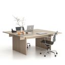 Biurko DOUBLE SOLID, 180x165 cm, dąb naturalny
