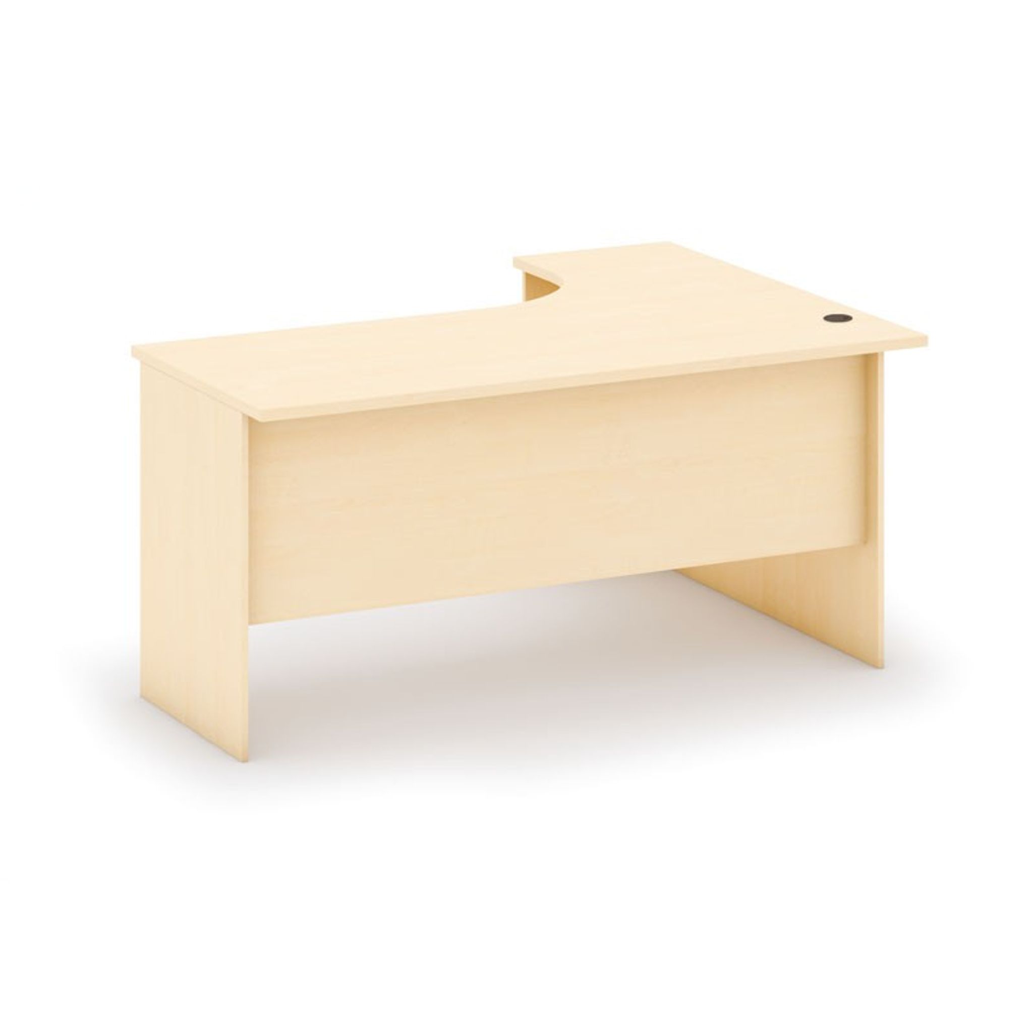 Biurko ergonomiczne MIRELLI, lewe, brzoza