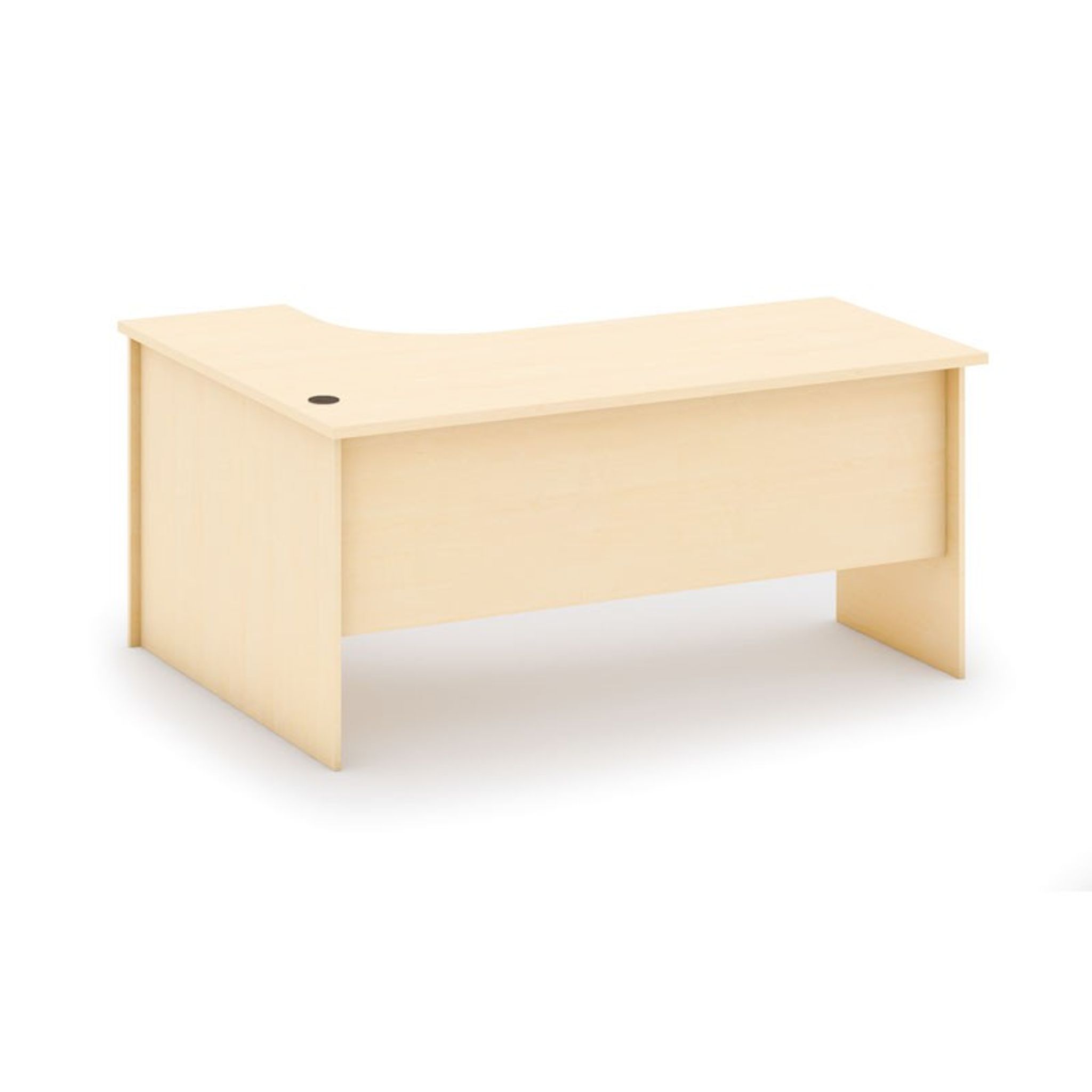 Biurko ergonomiczne MIRELLI, prawe, brzoza