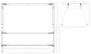 Biurko PRIMO GAMMA, 1600 x 800 mm, podstawa biała, biały