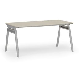 Biurko PRIMO SIGMA, 160x80 cm, szara podstawa, brzoza