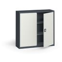 Blechschrank, 1150 x 1200 x 400 mm, 2 Regalböden, Anthrazit/grau