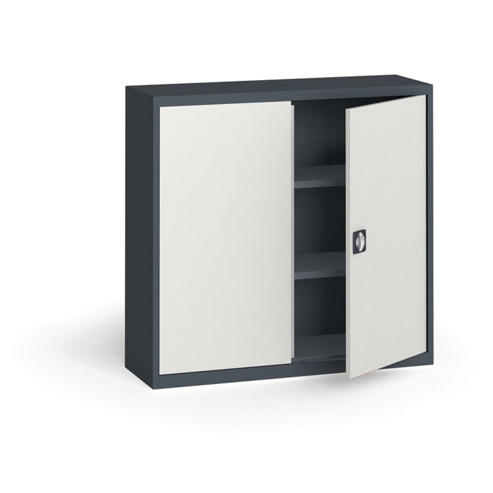 Blecchschrank. 1150 x 1200 x 400 mm, 2 Regalböden