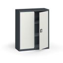 Blechschrank, 1150 x 950 x 400 mm, 2 Regalböden, Anthrazit/grau