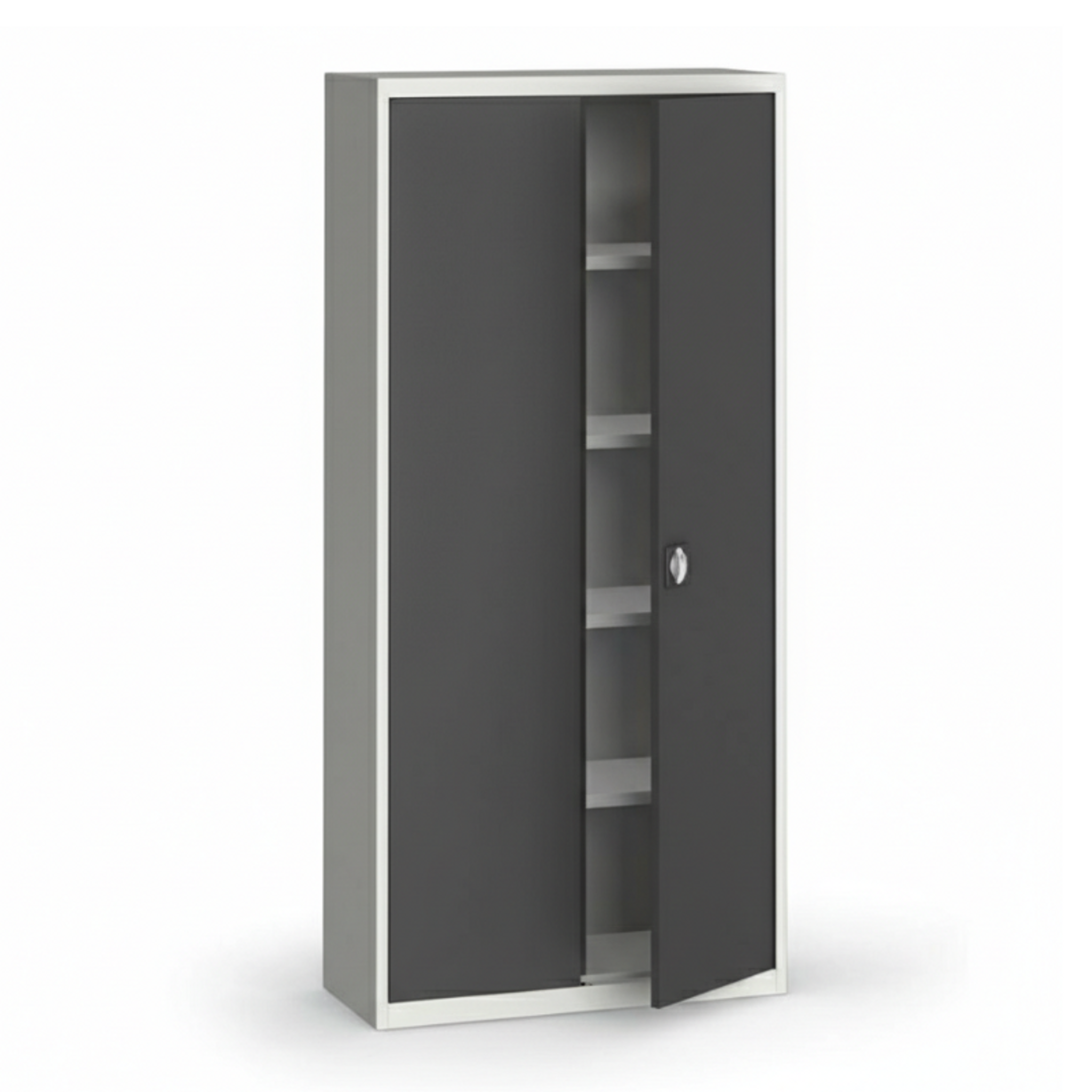 Blechschrank, 1950 x 950 x 400 mm, 4 Regalböden, grau/Graphit