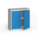 Blechschrank, 800 x 800 x 400 mm, 1 Regalboden, grau/blau