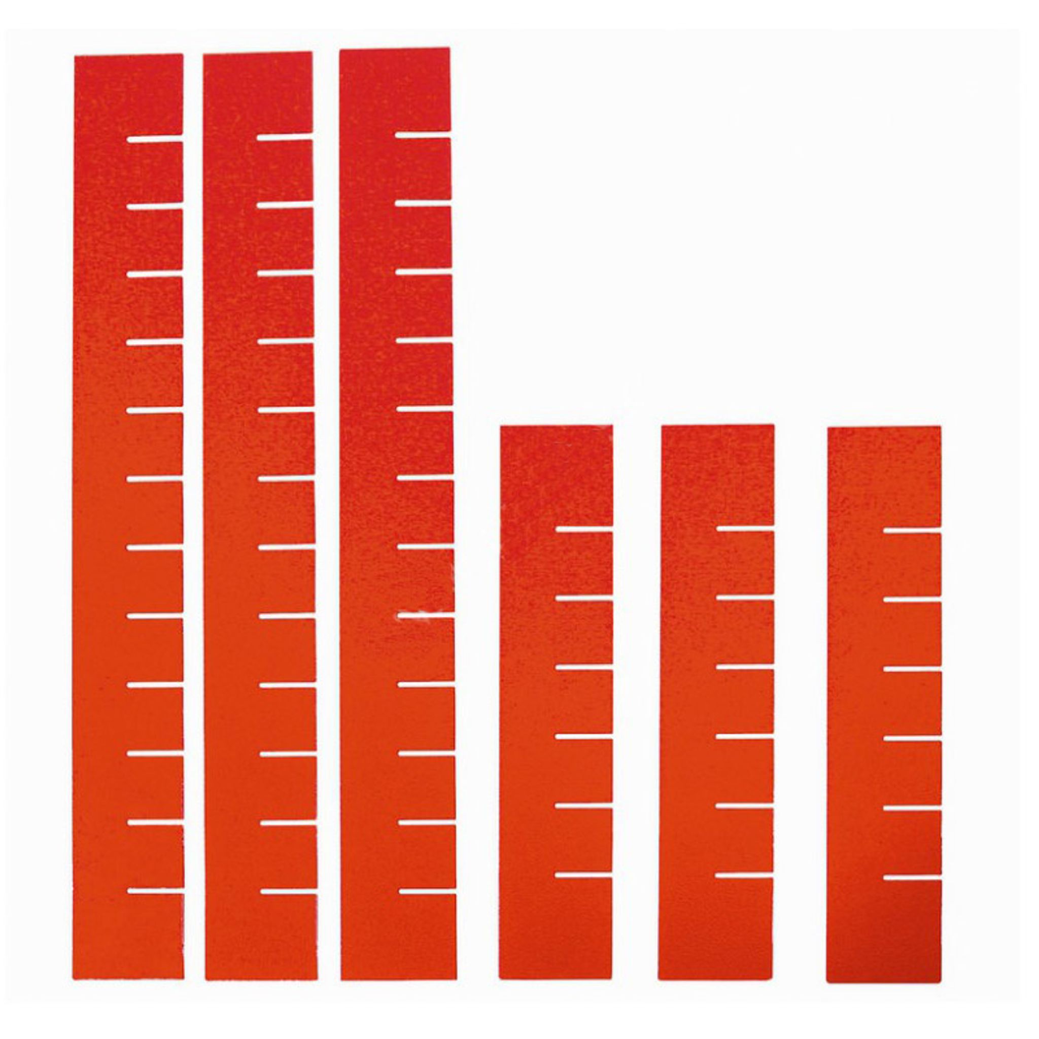 Blechtrennwände für GD-Wagenschubladen, 6 Stück, rot
