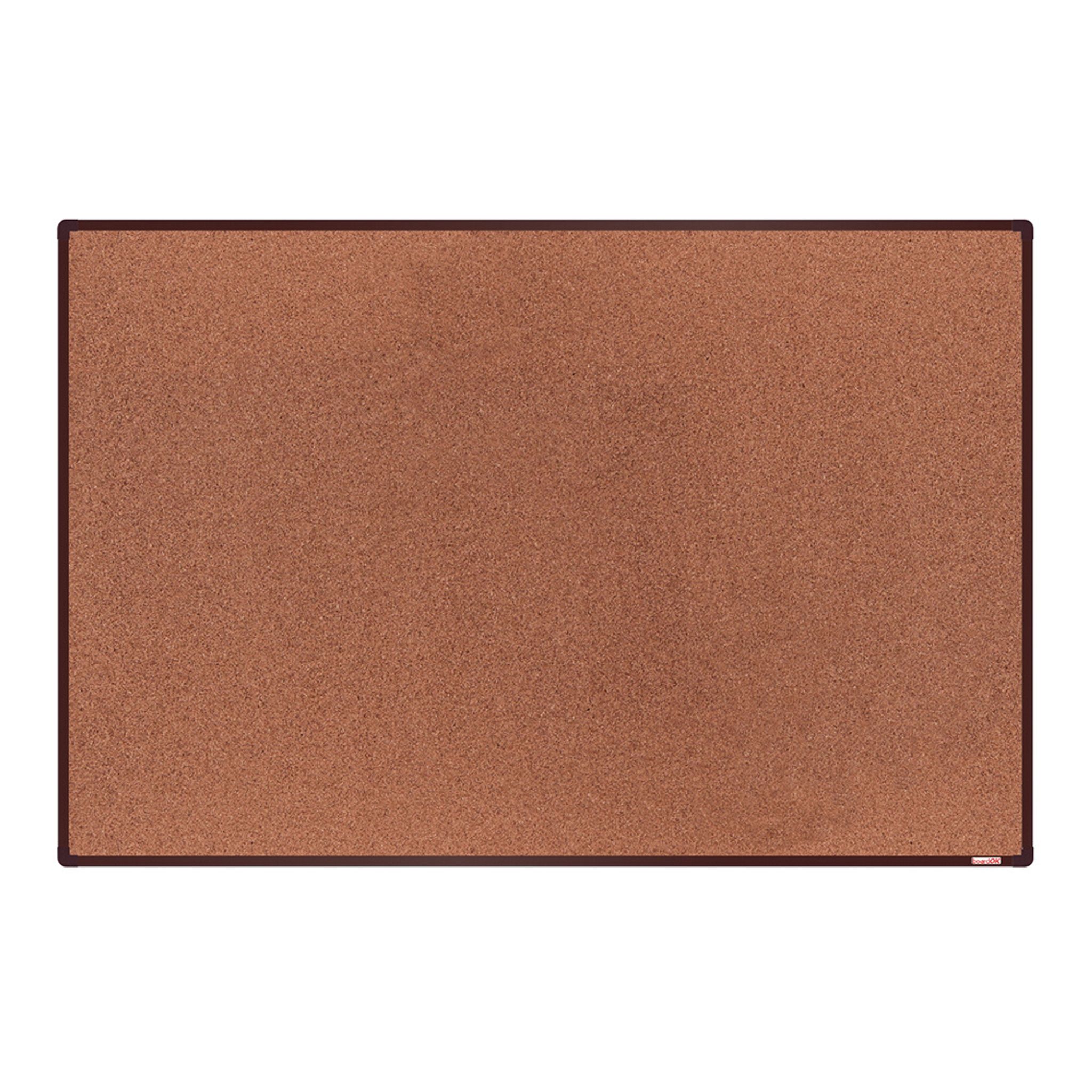 boardOK Kork-Pinnwand mit Aluminiumrahmen, 1800 x 1200 mm, brauner Rahmen