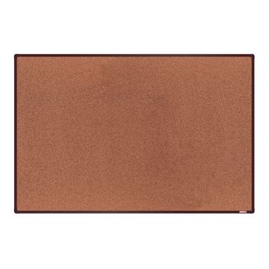 boardOK Kork-Pinnwand mit Aluminiumrahmen, 1800 x 1200 mm, brauner Rahmen