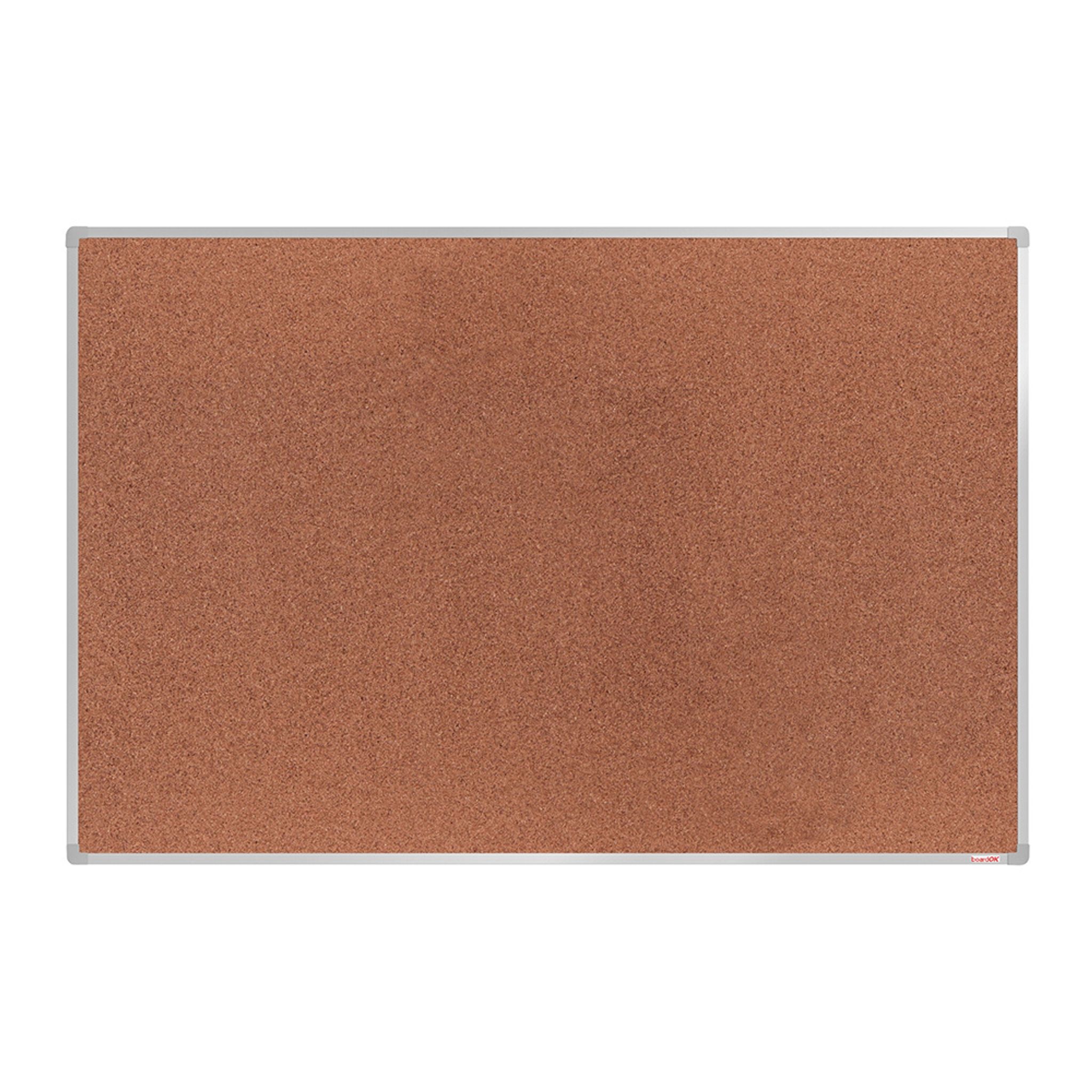boardOK Kork-Pinnwand mit Aluminiumrahmen, 1800 x 1200 mm, eloxierter Rahmen