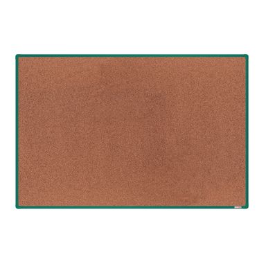 boardOK Kork-Pinnwand mit Aluminiumrahmen, 1800 x 1200 mm, grüner Rahmen