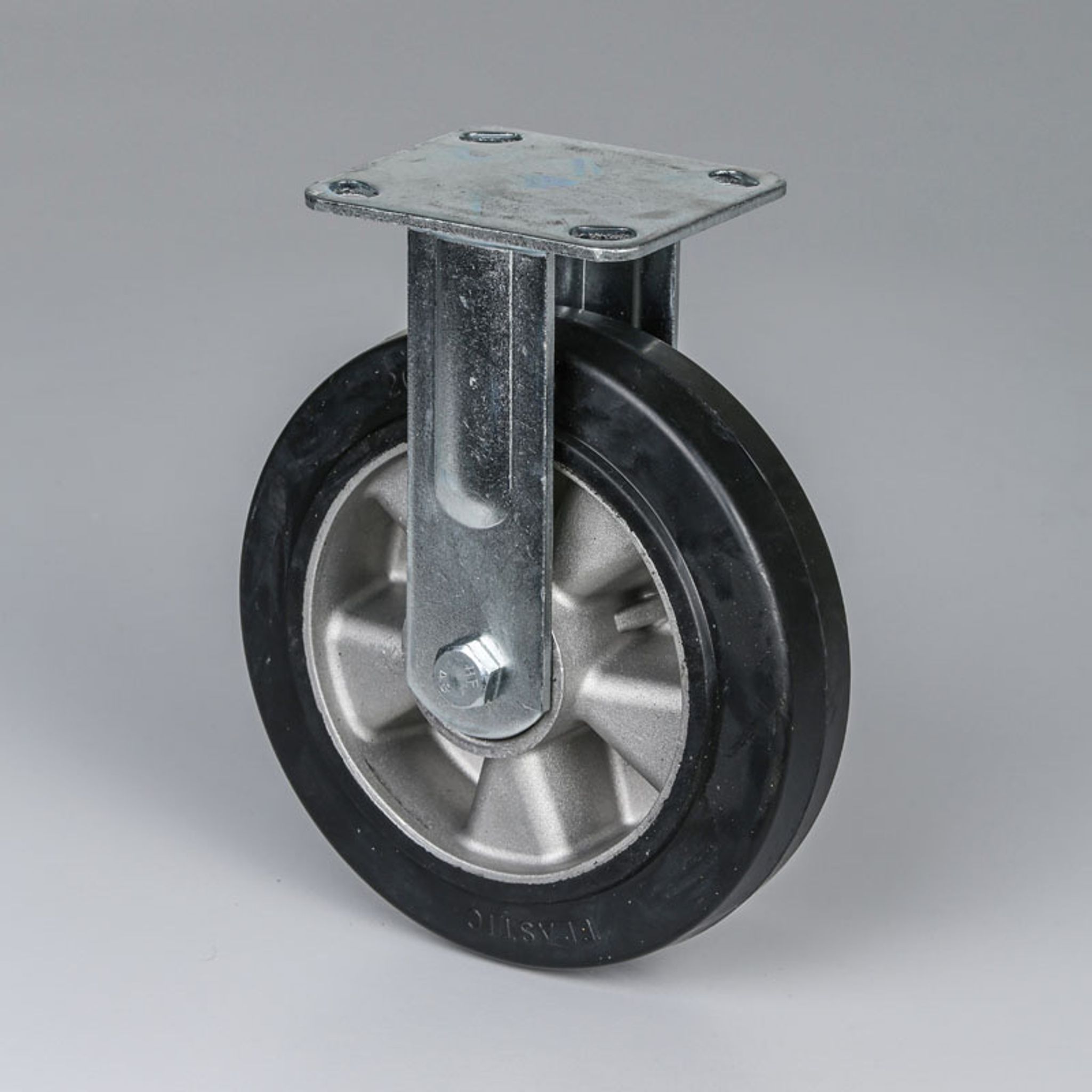 Bockrolle, 200 mm, schwarzer Gummi