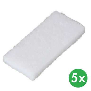 Boden- und Flächenscheuerpads, 25 x 11,2 cm, geringe Härte (5 Stk.)