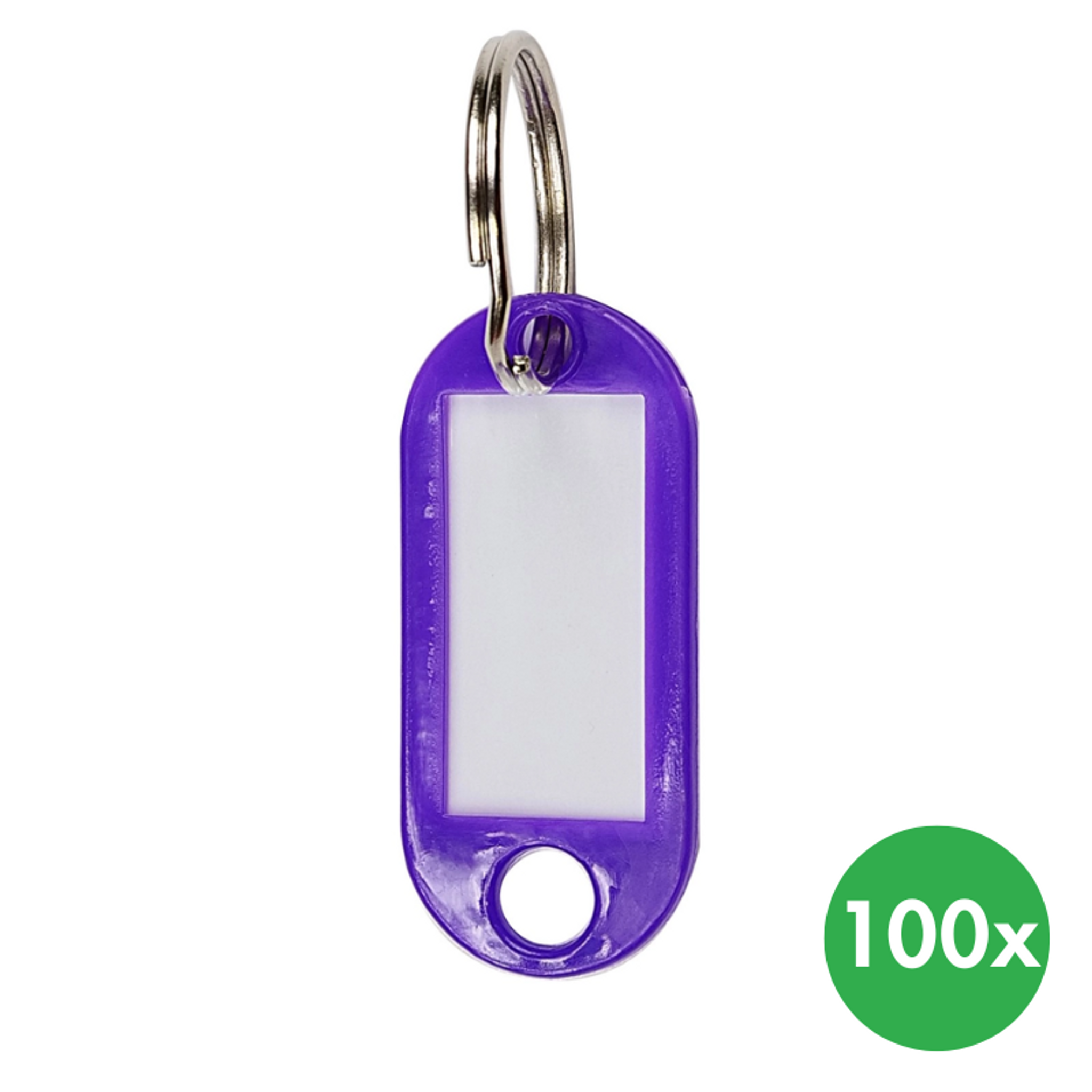Breloczki do kluczy, 100 szt., fioletowe