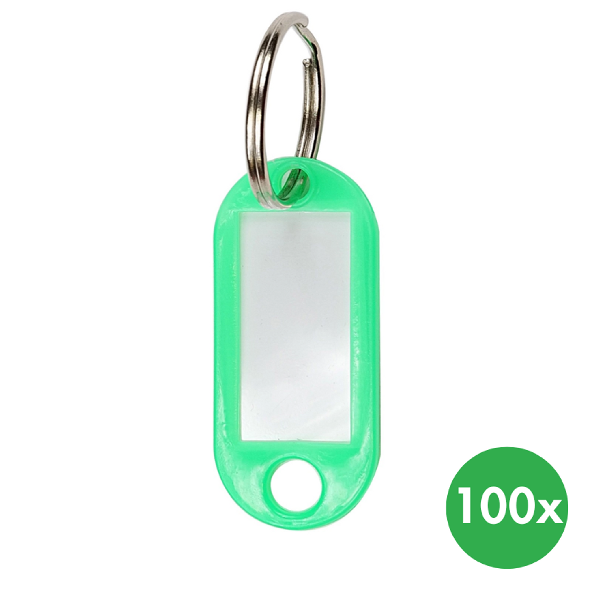 Breloczki do kluczy, 100 szt., zielone
