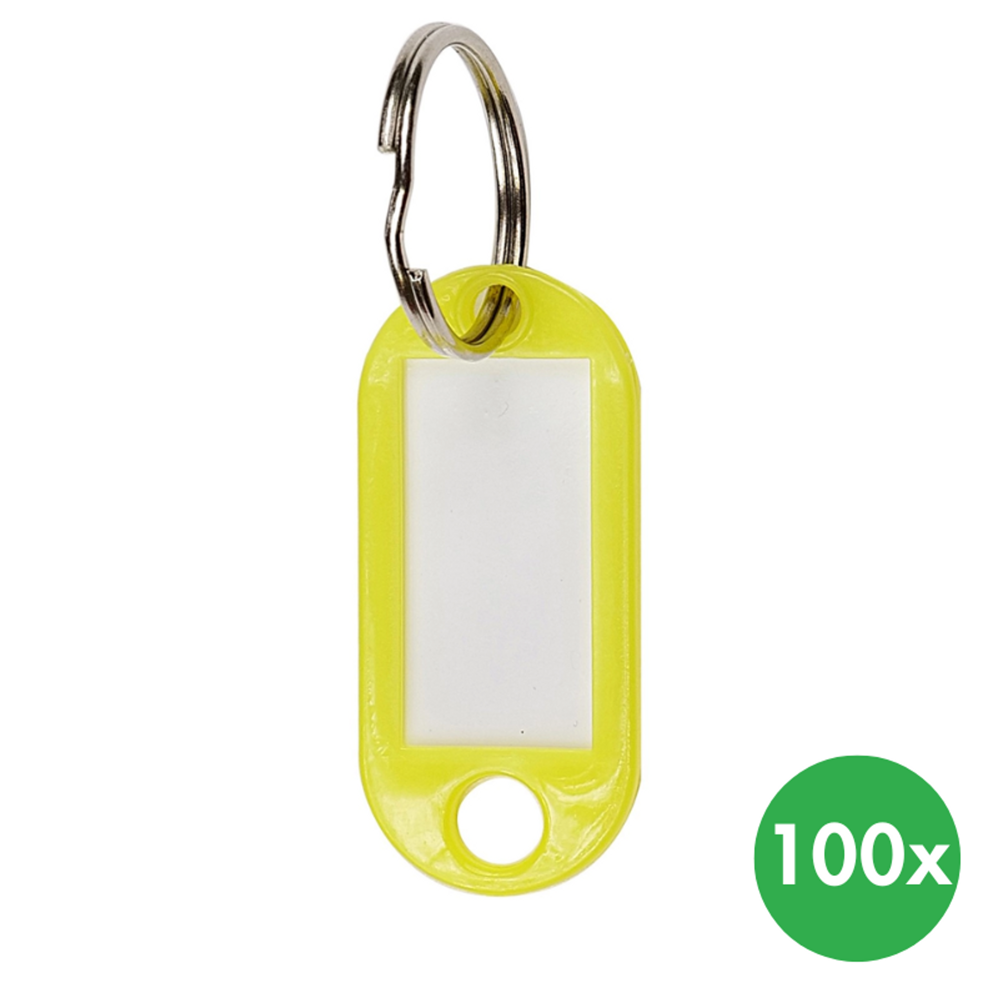 Breloczki do kluczy, 100 szt., żółte
