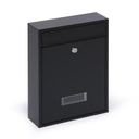 Briefkasten, geeignet für Baugruppen, 350 x 260 x 80 mm, schwarz