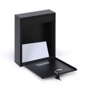 Briefkasten, geeignet für Baugruppen, 350 x 260 x 80 mm, schwarz