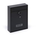 Briefkasten, geeignet für Baugruppen, 350 x 260 x 80 mm, schwarz