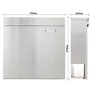 Briefkasten KENSINGTON inox, 370 x 370 x 105 mm, Edelstahl