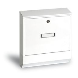 Briefkasten mit zeitungsfach, Weiß