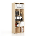 Bücherregal FRAME, hoch, 2 Reihen, 2162 x 872 x 450 mm, Birke