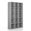 Bücherregal FRAME, hoch, 3 Reihen, 2162 x 1299 x 450 mm, grau