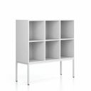 Bücherregal FRAME, niedrig, 1299 x 450 x 1331 mm, weißes Gestell, weiß Bücherregal FRAME, niedrig, 1299 x 450 x 1331 mm, weißes Gestell, weiß
