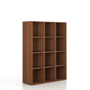 Bücherregal FRAME, niedrig, 3 Reihen, 1735 x 1299 x 450 mm, Nussbaum
