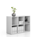 Bücherregal FRAME, niedrig, 3 Reihen, 881 x 1299 x 450 mm, weiß