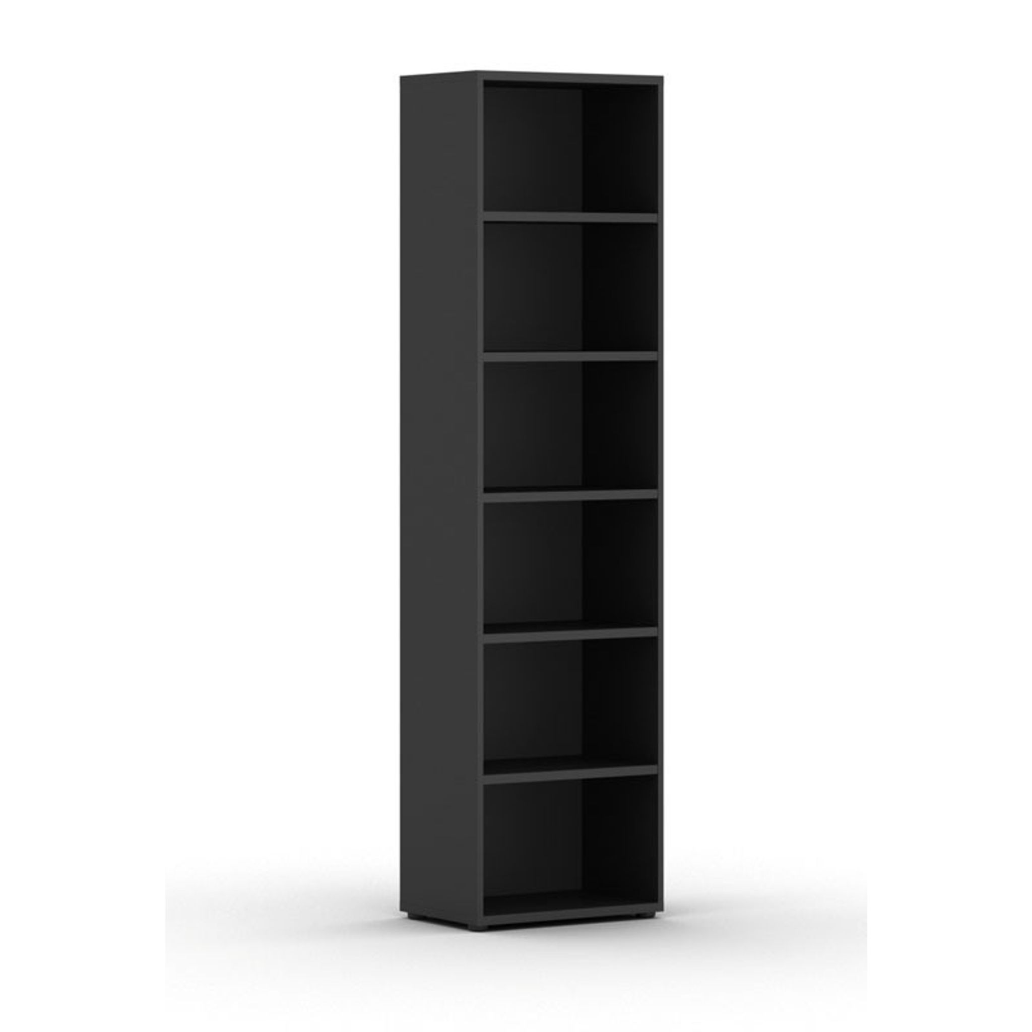 Bücherregal INTEGRO, hoch, 2300 x 600 x 400 mm, Graphit
