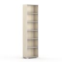 Bücherregal SILVER LINE, 1 Reihe, 2230 x 600 x 400 mm, Eiche natur