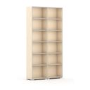Bücherregal SILVER LINE, 2 Reihen, 2230 x 1200 x 400 mm, Birke
