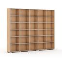 Bücherregal SILVER LINE, 5 Reihen, 2230 x 3000 x 400 mm, Buche