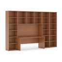 Bücherwand mit integriertem Tisch, hoch/breit, 3550 x 700/400 x 2300, Kirsche
