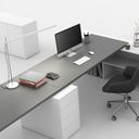 Büro-Anhängeschrank BLOCK, 400 × 800 × 710 mm, 4 Schubladen, Eiche natur